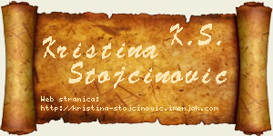 Kristina Stojčinović vizit kartica